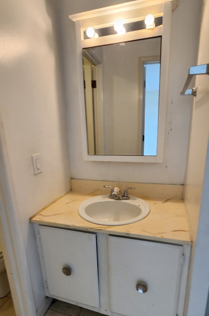 5100 North Sheridan Road, Unit 509 Chicago, IL 60640 - Photo 12 of 16 a bathroom with a sink and a mirror