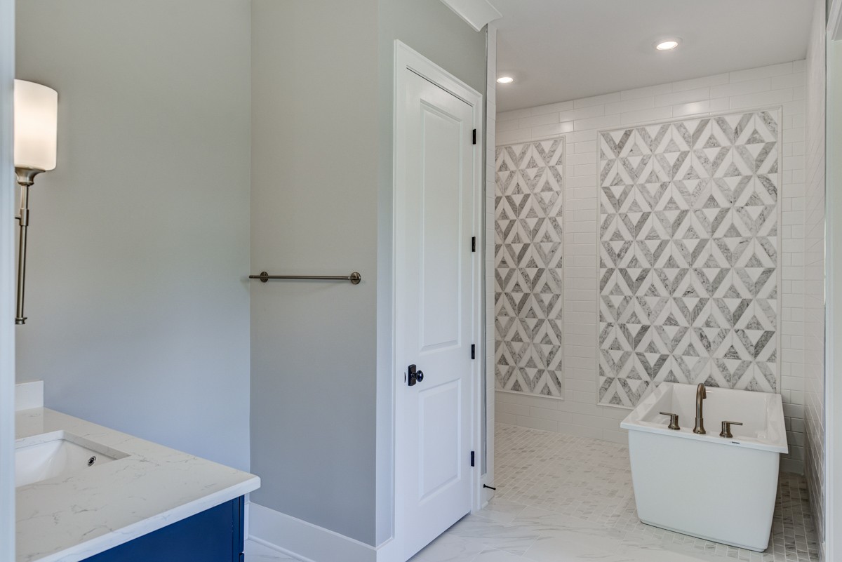 237 Circuit Road Franklin, TN 37064 - Photo 21 of 47 a bathroom with a shower curtain and a sink