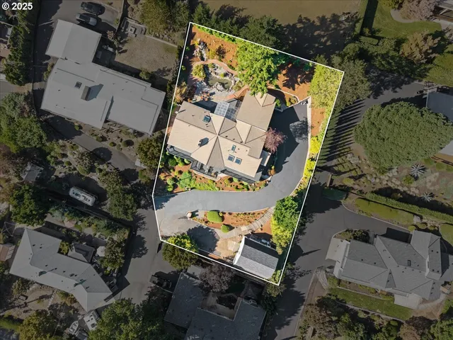 an aerial view of multiple house