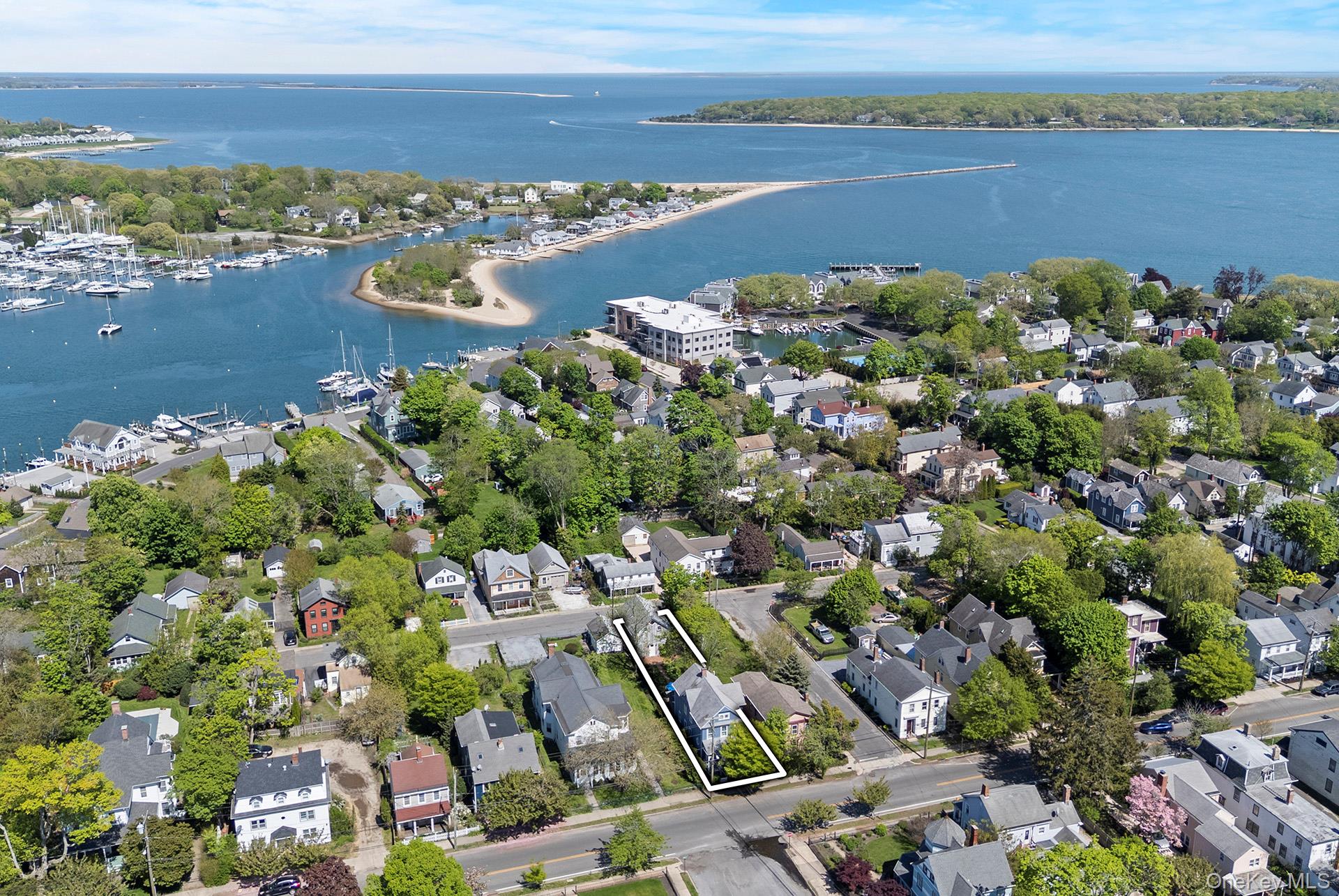 604 Main Street Greenport, NY 11944 - Photo 5 of 37 Aerial view of property and surrounding area