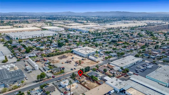 an aerial view of a city