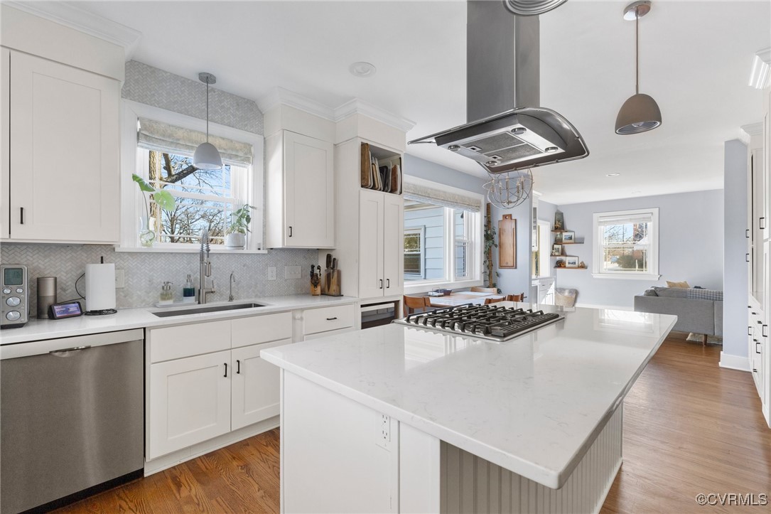 4100 Patterson Avenue Richmond, VA 23221 - Photo 16 of 37 a kitchen with a counter space cabinets stainless steel appliances and a window