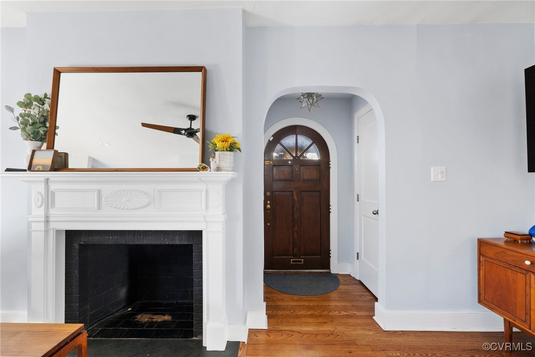 4100 Patterson Avenue Richmond, VA 23221 - Photo 7 of 37 a living room with furniture and a fireplace