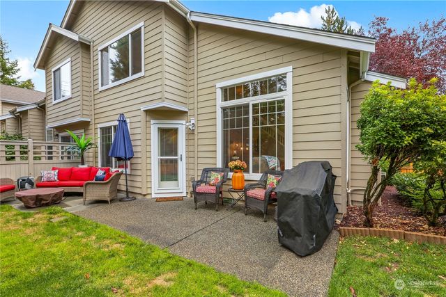 a view of a house with a patio