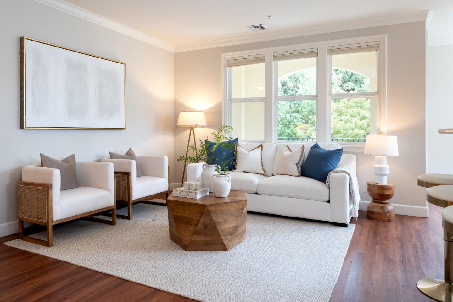 1237 Capuchino Avenue, Unit 7 Burlingame, CA 94010 - Photo 3 of 40 a living room with furniture and a wooden floor