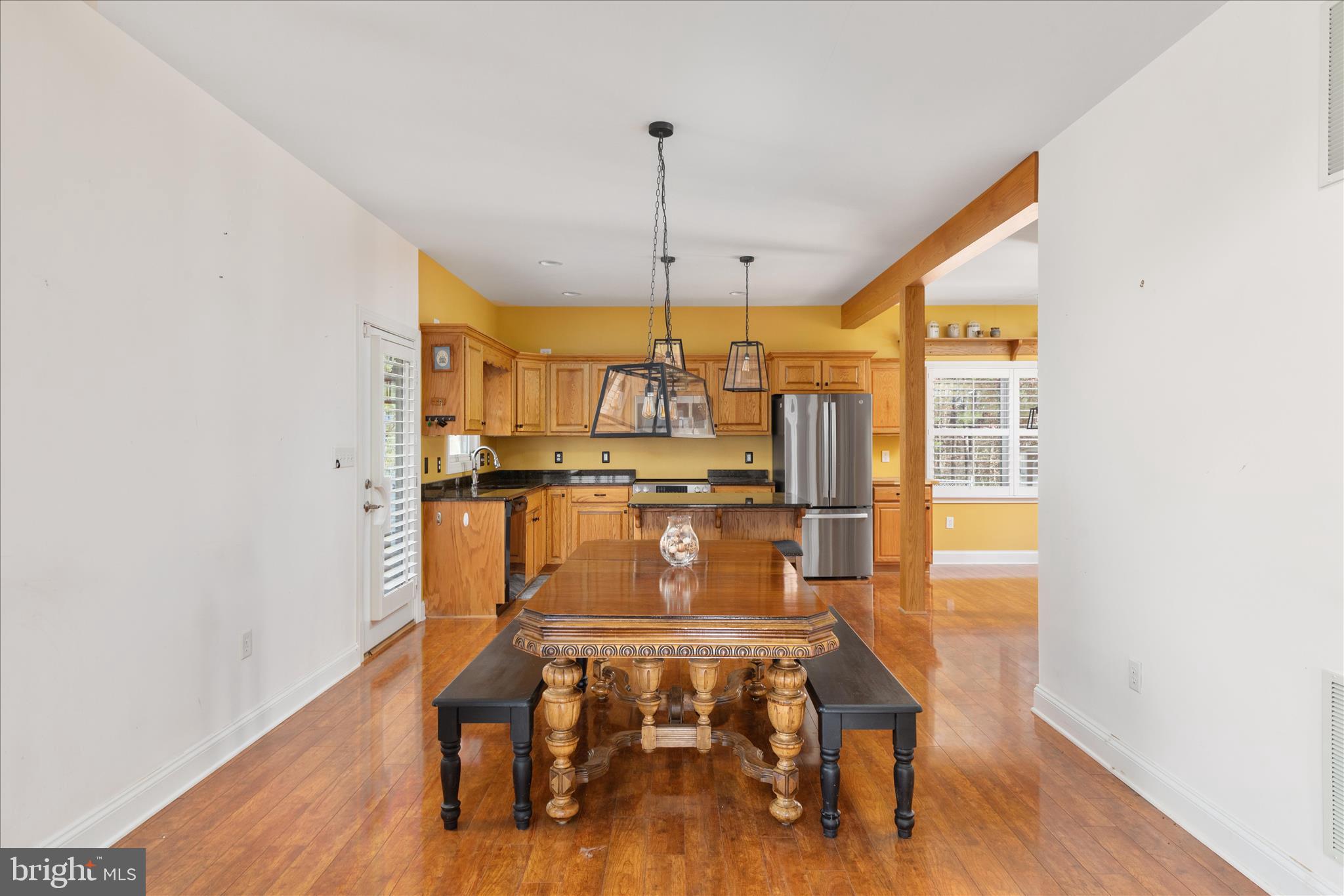 882 Liberty Furnace Road Edinburg, VA 22824 - Photo 12 of 47 a view of dining room with wooden floor