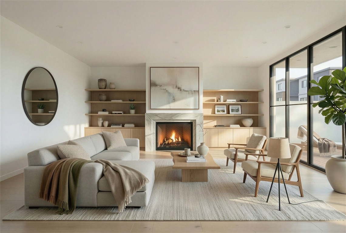 1606 Hazard Street Houston, TX 77019 - Photo 6 of 12 a living room with furniture and a fireplace