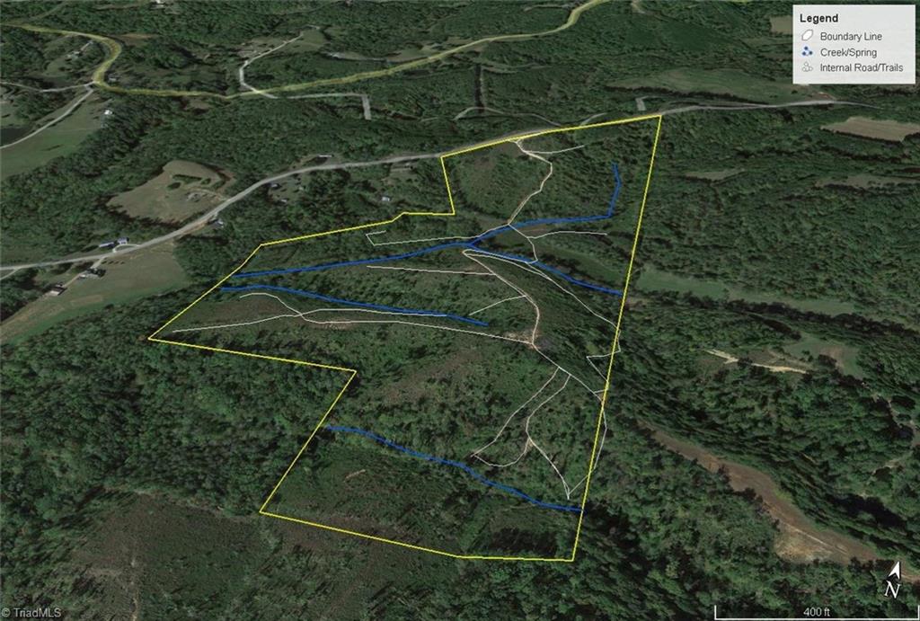 2079 Phillips Road Sandy Ridge, NC 27046 - Photo 34 of 50 White lines are interior trails/roads