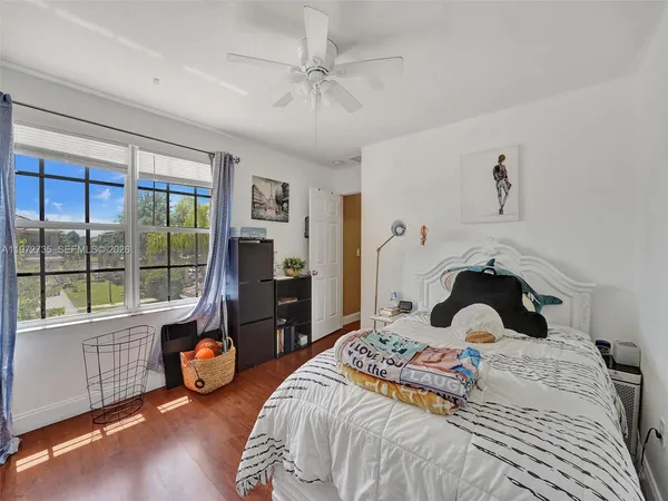 a view of a lake with a house