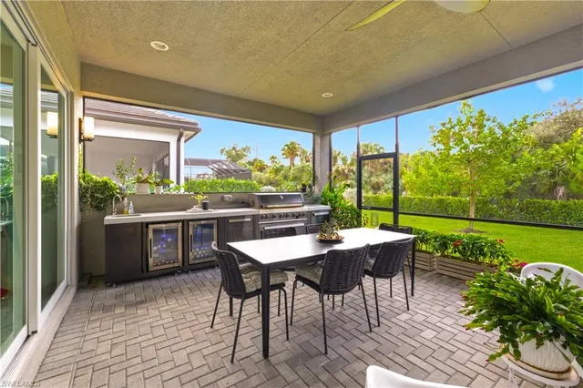 a outdoor space with furniture