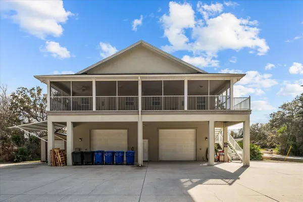 a view of a hallway with seating area