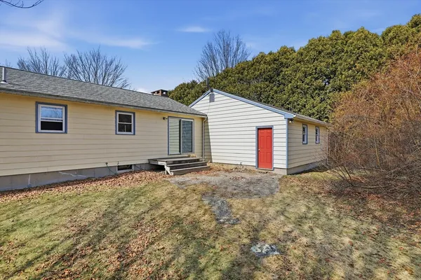 a backyard of a house