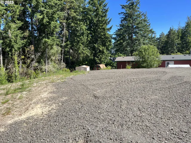 a view of road and trees