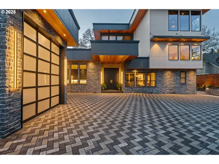 a front view of a building