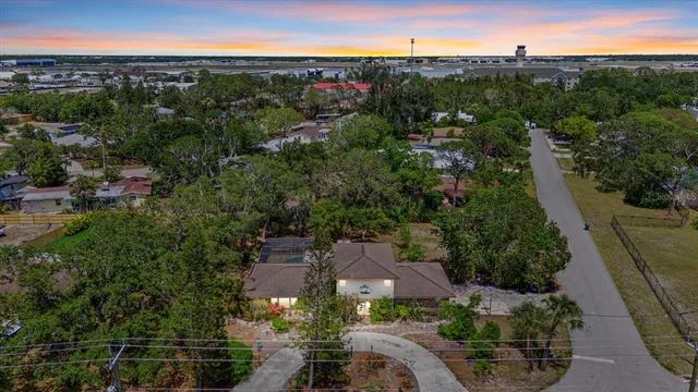 an aerial view of a city