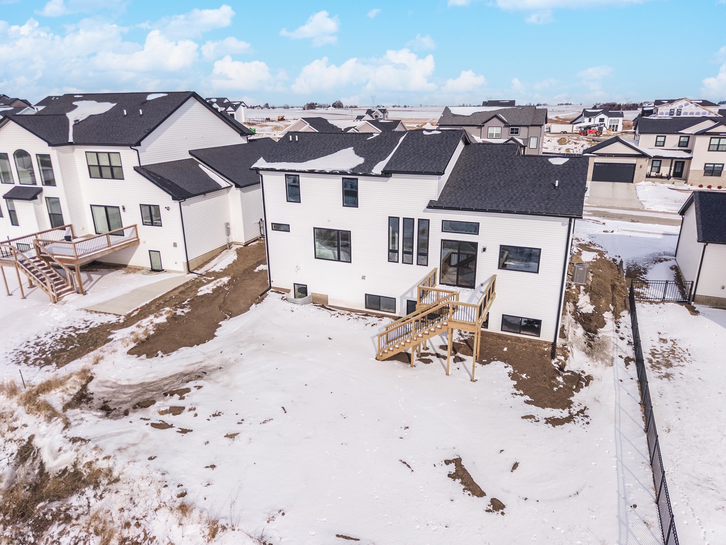5303 Finlen Lane Bloomington, IL 61705 - Photo 53 of 58 an aerial view of a house with a yard patio and fire pit