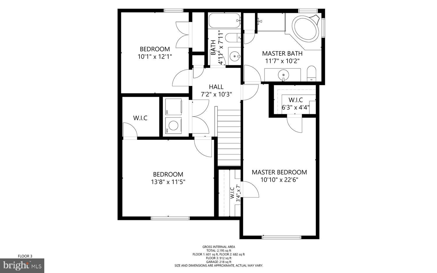 796 Danza Road Severn, MD 21144 - Photo 45 of 47 Upper Level Floorplan
