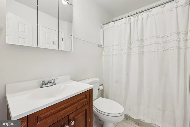 a bathroom with a sink a toilet and vanity