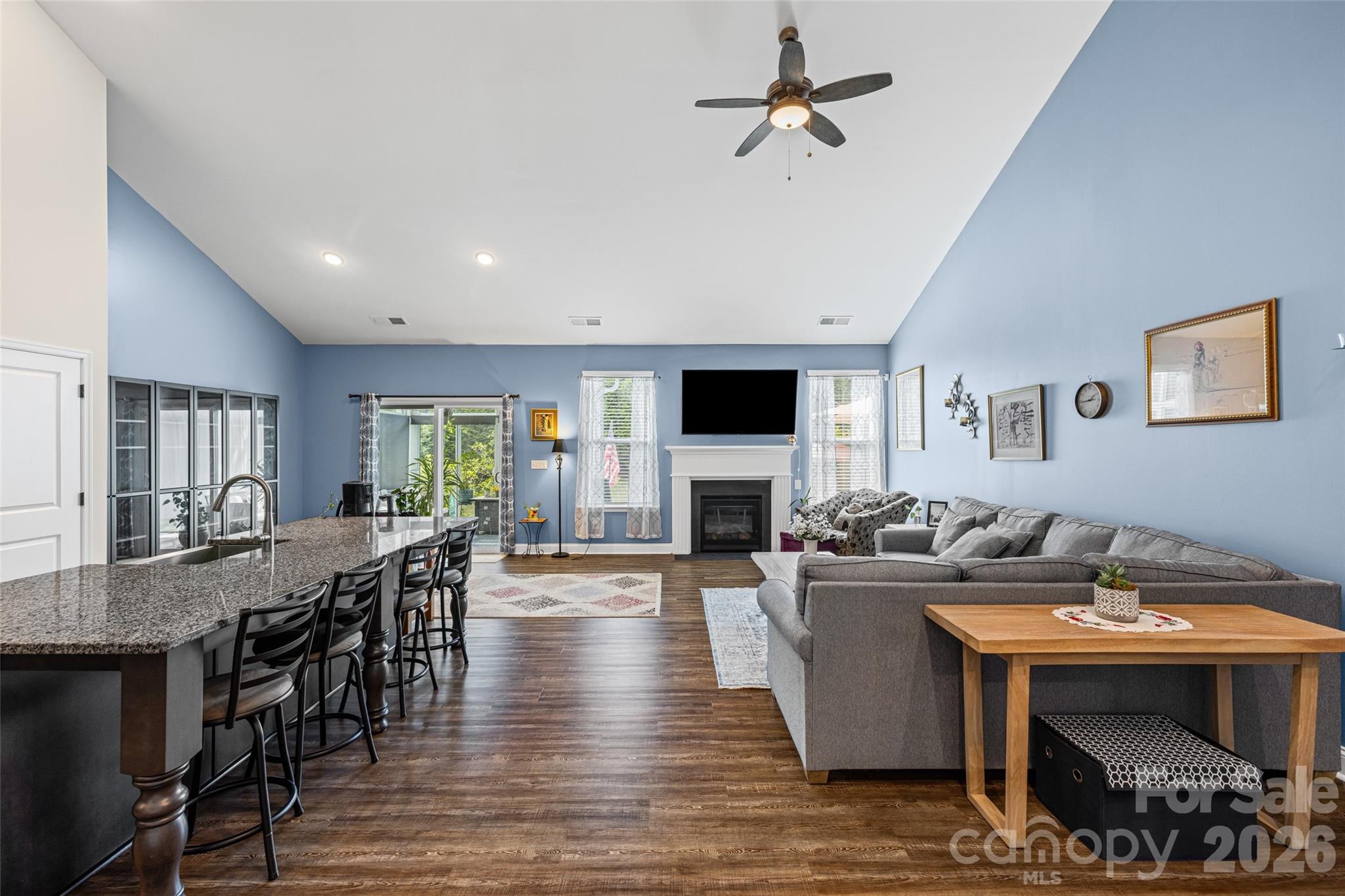 1321 Fishing Creek Road Clover, SC 29710 - Photo 11 of 47 a living room with fireplace furniture and a flat screen tv