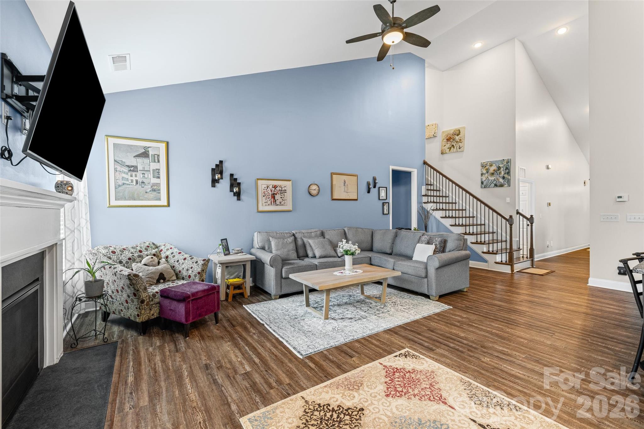1321 Fishing Creek Road Clover, SC 29710 - Photo 13 of 47 a living room with furniture and a fireplace