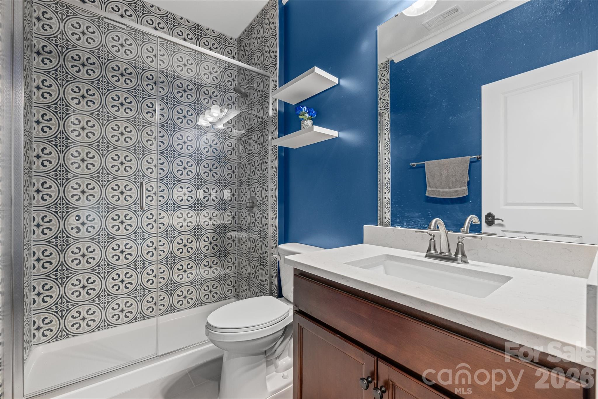 1321 Fishing Creek Road Clover, SC 29710 - Photo 8 of 47 a bathroom with a sink a toilet and shower