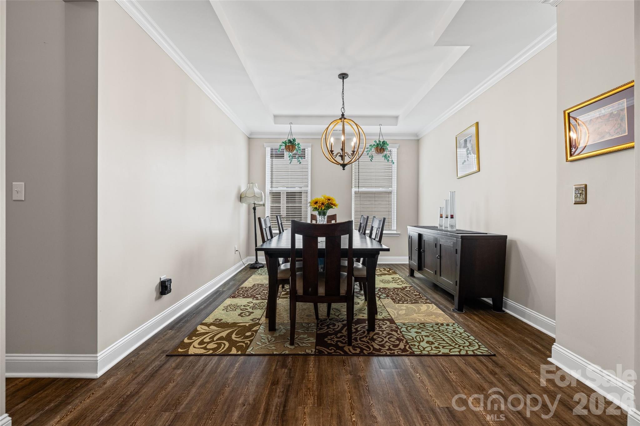 1321 Fishing Creek Road Clover, SC 29710 - Photo 9 of 47 a view of a dining room with furniture and wooden floor