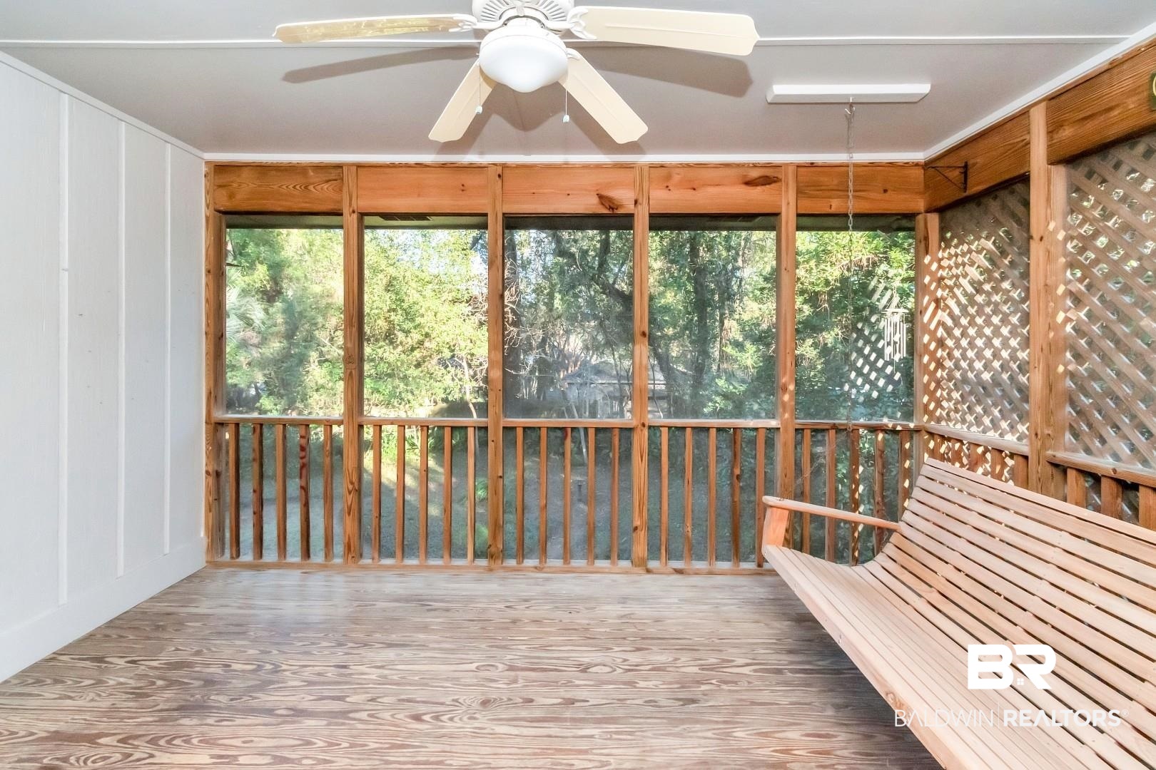 308 Brawood Drive Mobile, AL 36608 - Photo 29 of 33 Unfurnished sunroom featuring ceiling fan
