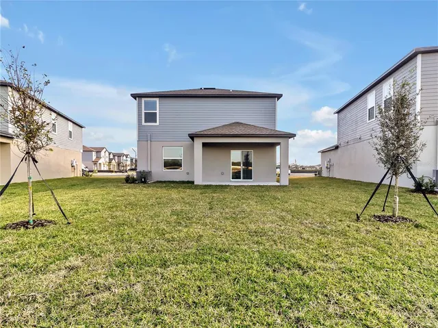 a house view with a garden space
