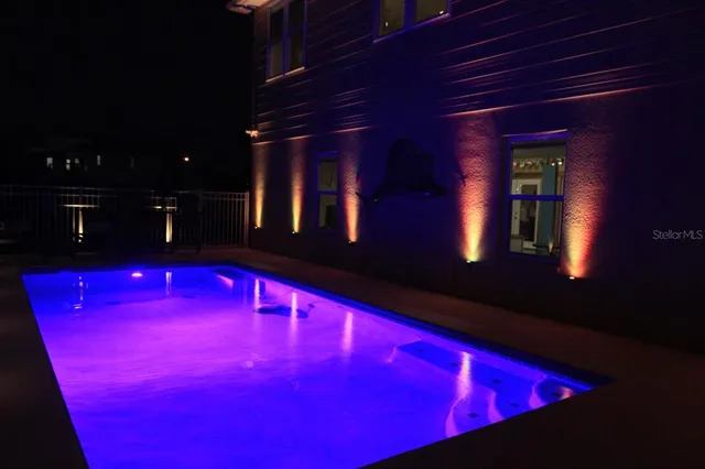 a view of a red door