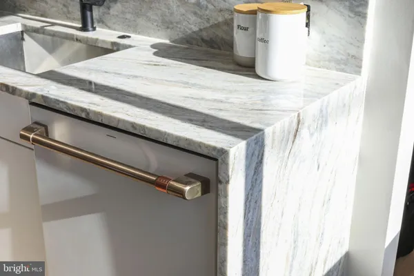 a close view of sink