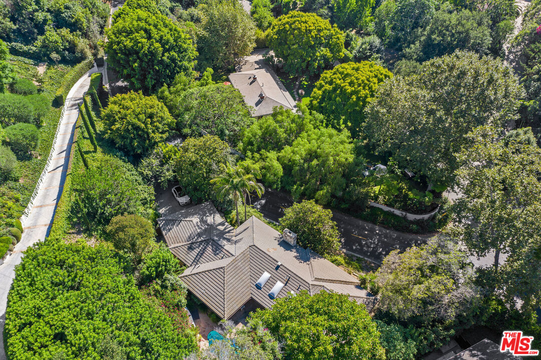 10871 Chalon Road Los Angeles, CA 90077 - Photo 5 of 41 an aerial view of a house with outdoor space and street view