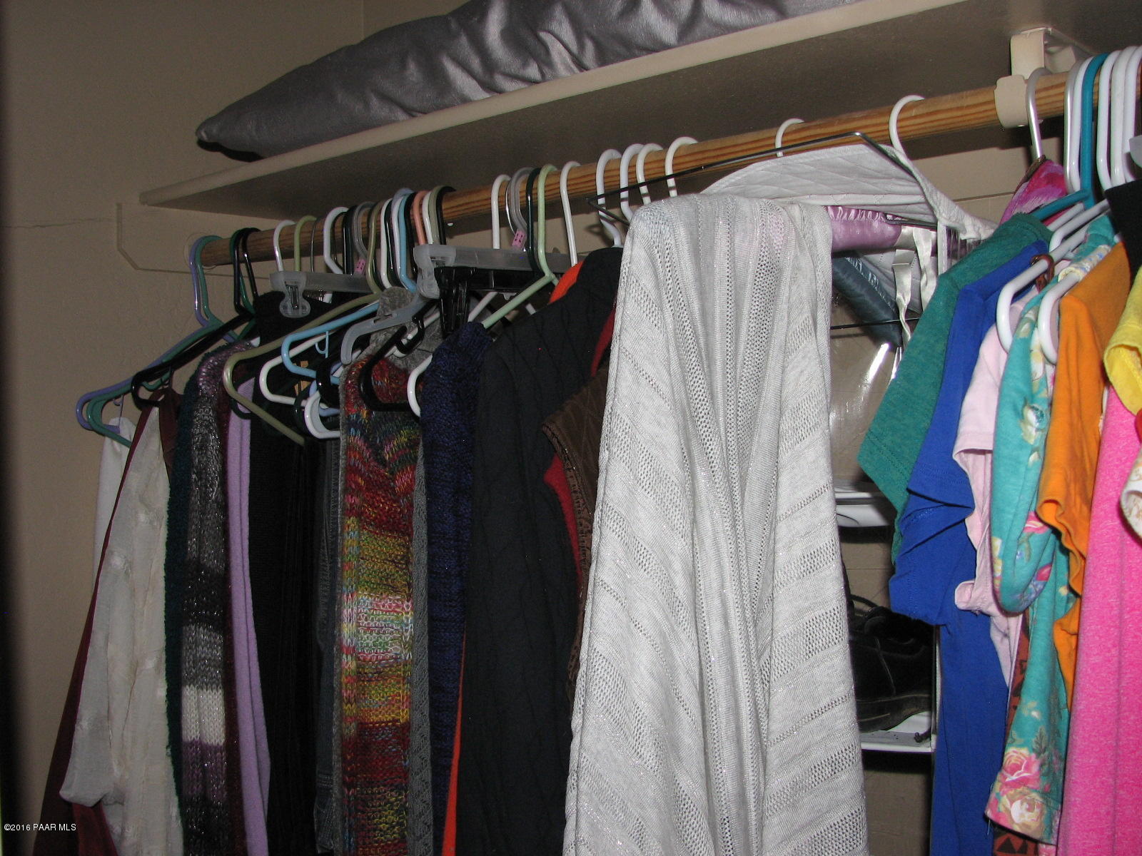 543 West Ahonen Road Paulden, AZ 86334 - Photo 13 of 24 a view of walk in closet with clothes and shoes