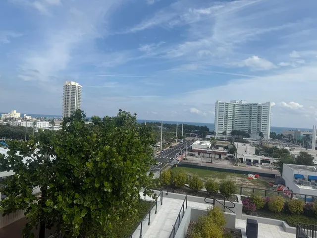 a room with large window