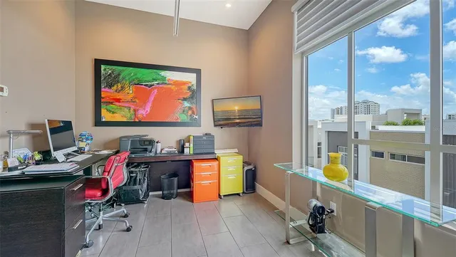 an aerial view of multiple house