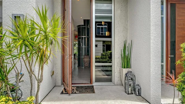 a view of a entryway door of the house