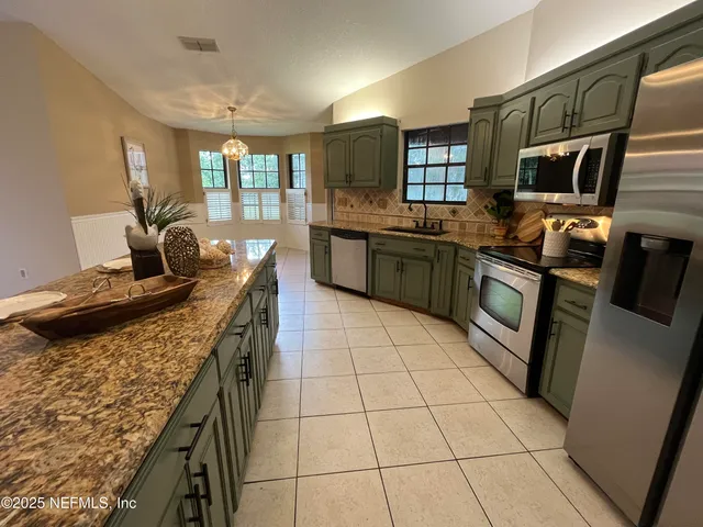 a living room with a fireplace