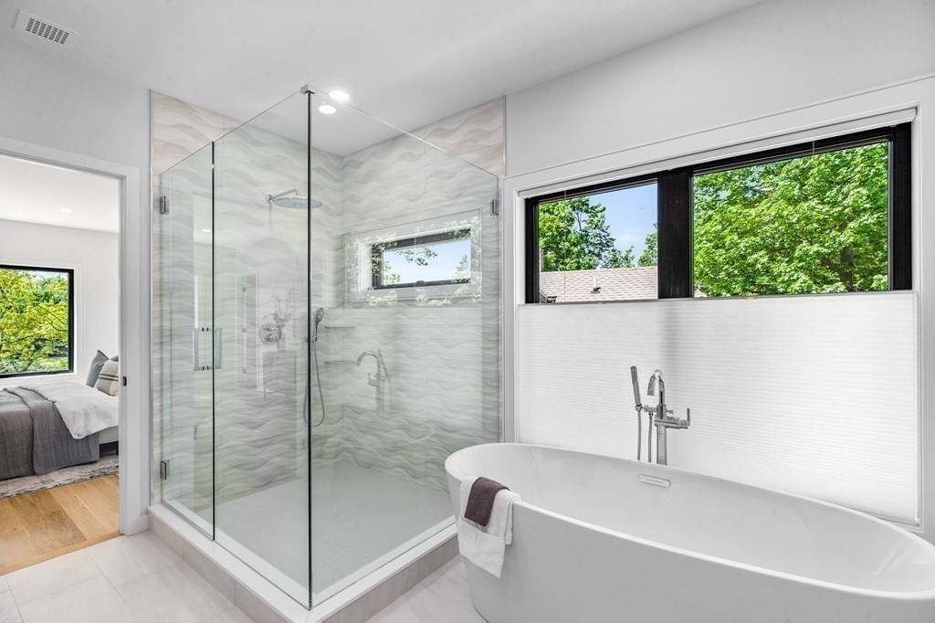 16 Eldridge Court Hingham, MA 02043 - Photo 31 of 41 a bathroom with a bathtub and a shower