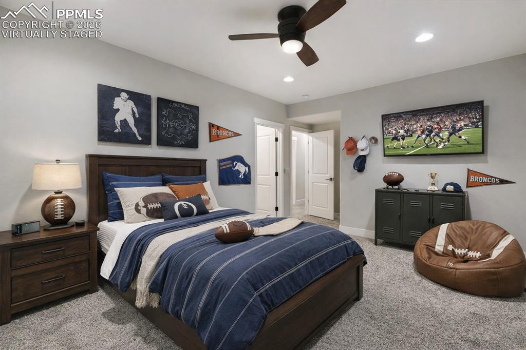 2131 Seaglass Street Colorado Springs, CO 80921 - Photo 26 of 41 Basement Bedroom #3 Virtually Staged