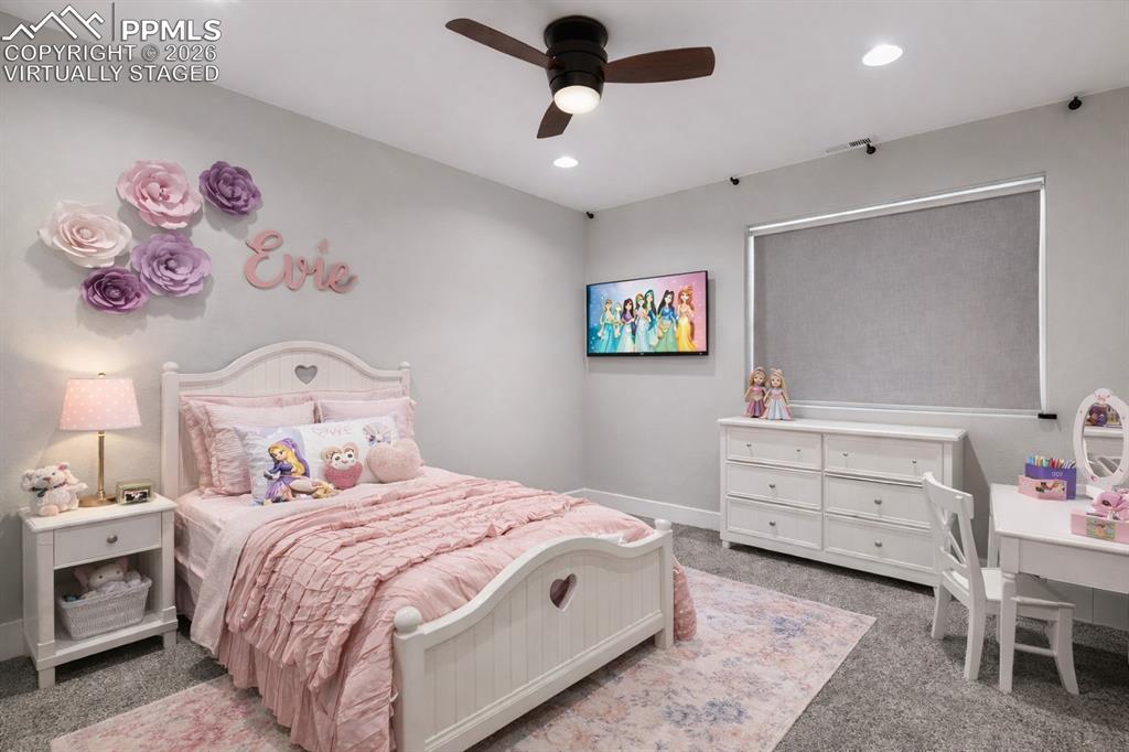 2131 Seaglass Street Colorado Springs, CO 80921 - Photo 29 of 41 Basement Bedroom #4 Virtually staged