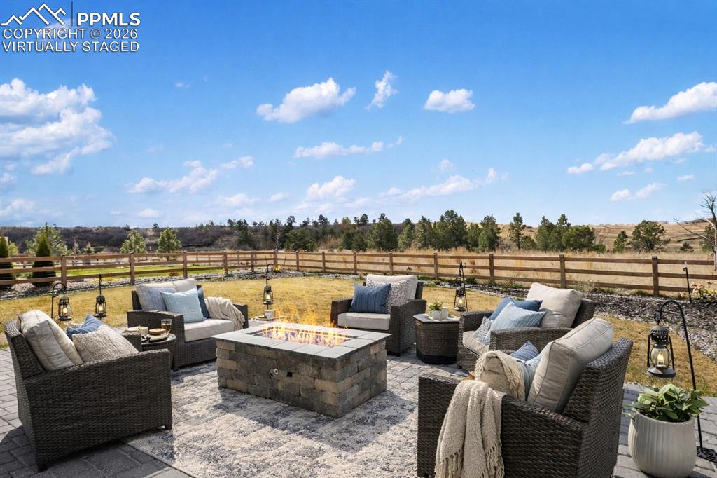 2131 Seaglass Street Colorado Springs, CO 80921 - Photo 3 of 41 Firepit with a view Virtually staged