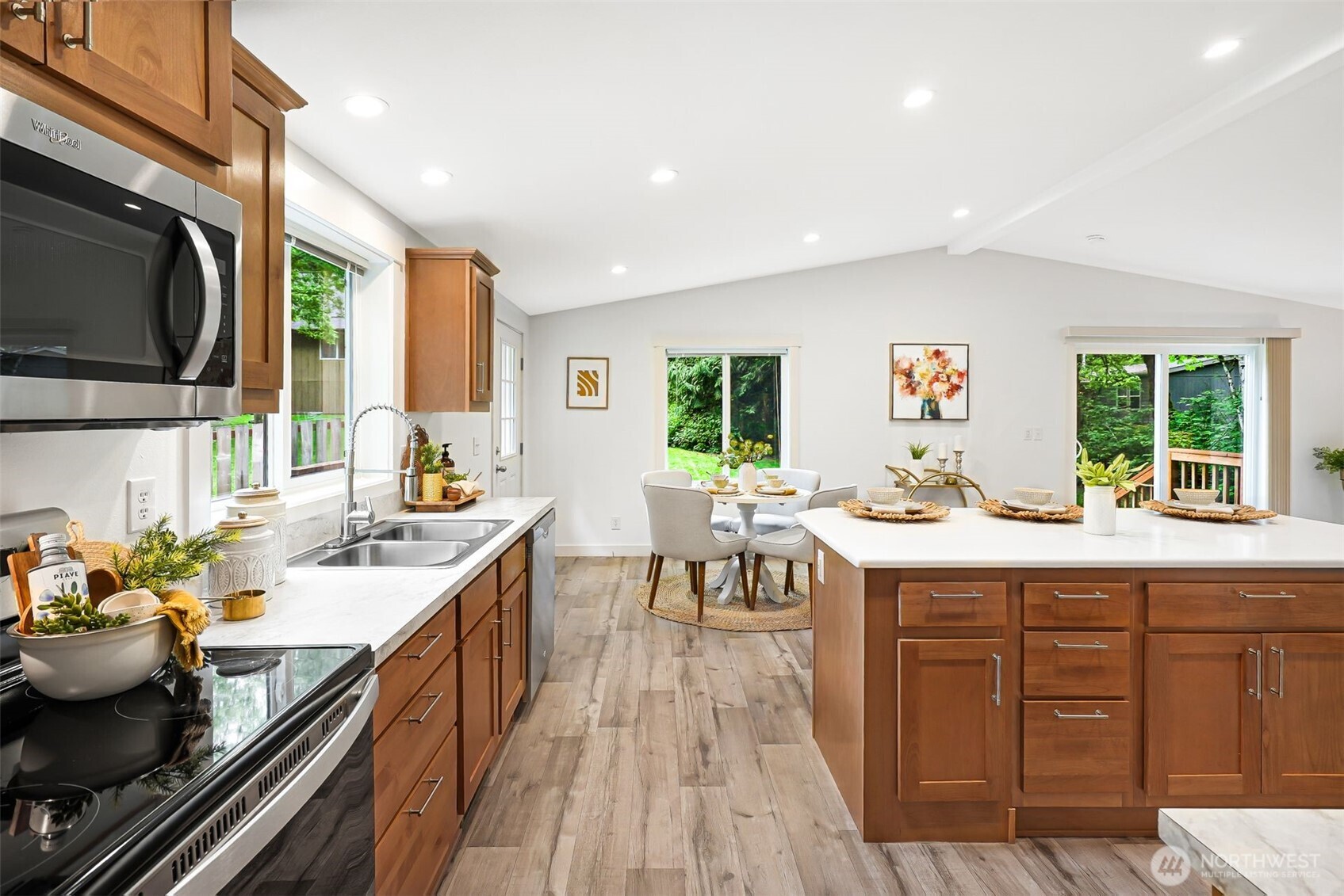 2815 Middle Shore Road Snohomish, WA 98290 - Photo 6 of 26 a kitchen with a sink and wooden floor