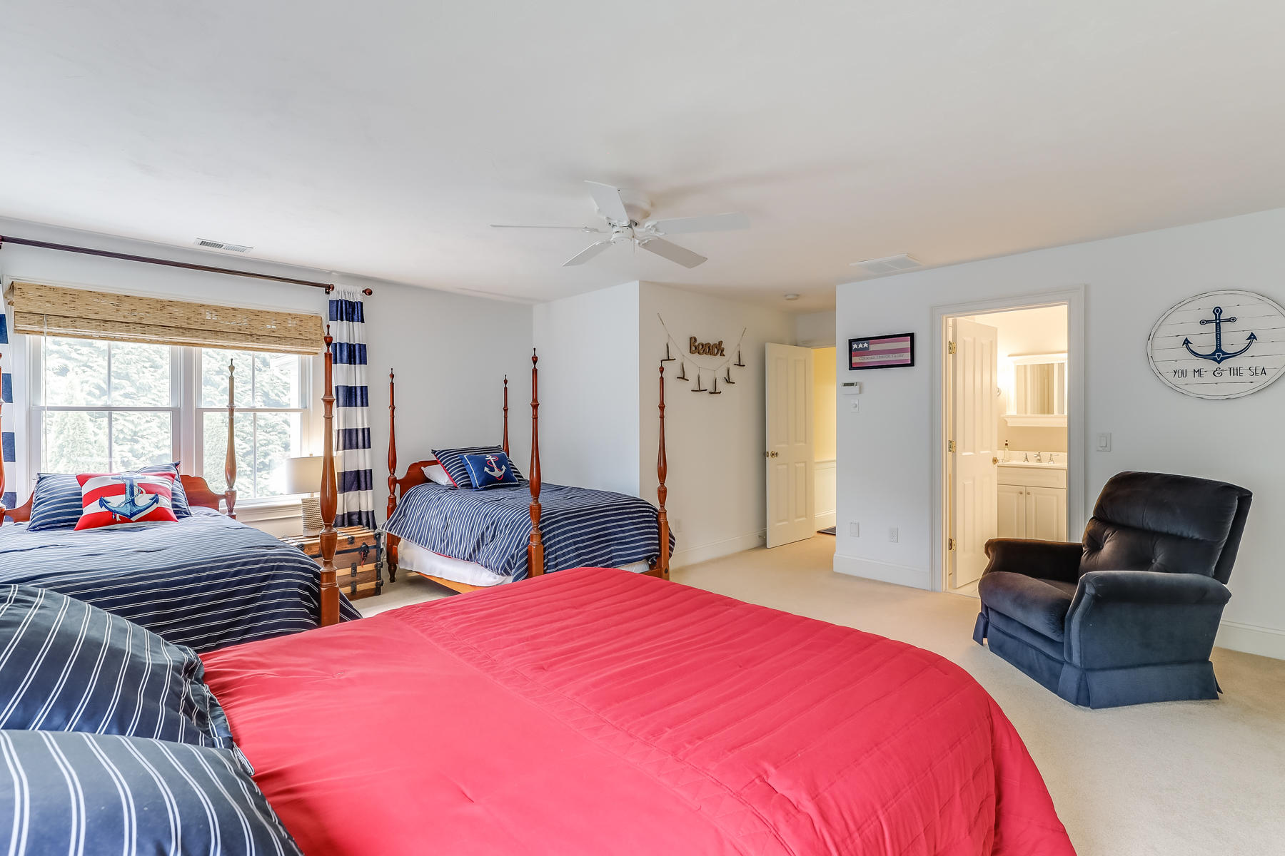 51 Meadow Farm Road Centerville, MA 02632 - Photo 29 of 45 a bedroom with two beds and a couch