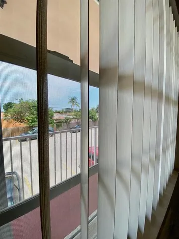 a view of elevator with a window