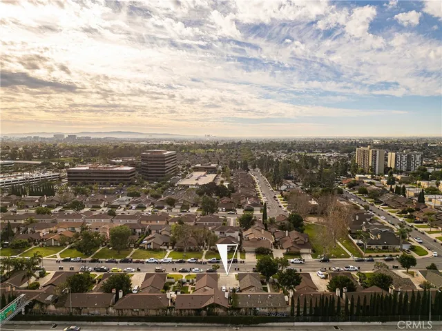 an aerial view of multiple house