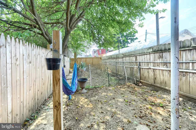 a garden view with a backyard space