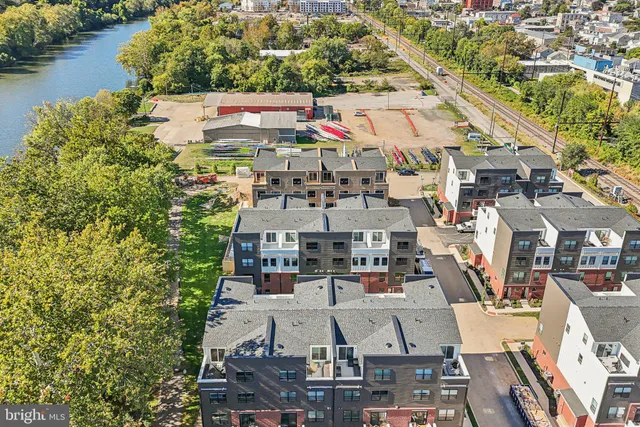 an aerial view of multiple house