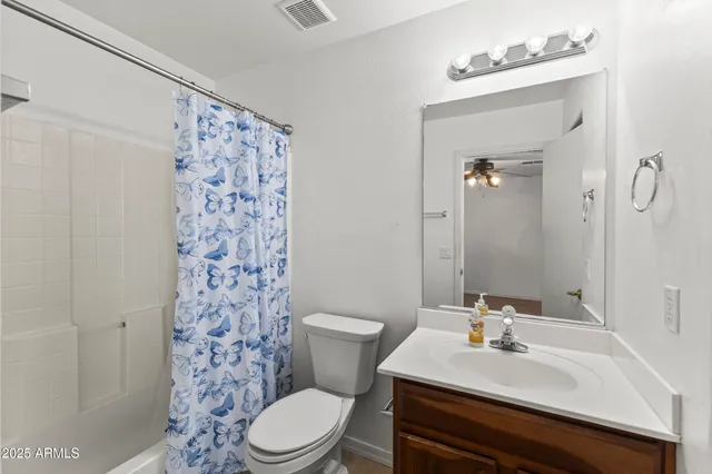 a bathroom with a sink a toilet a shower and a mirror