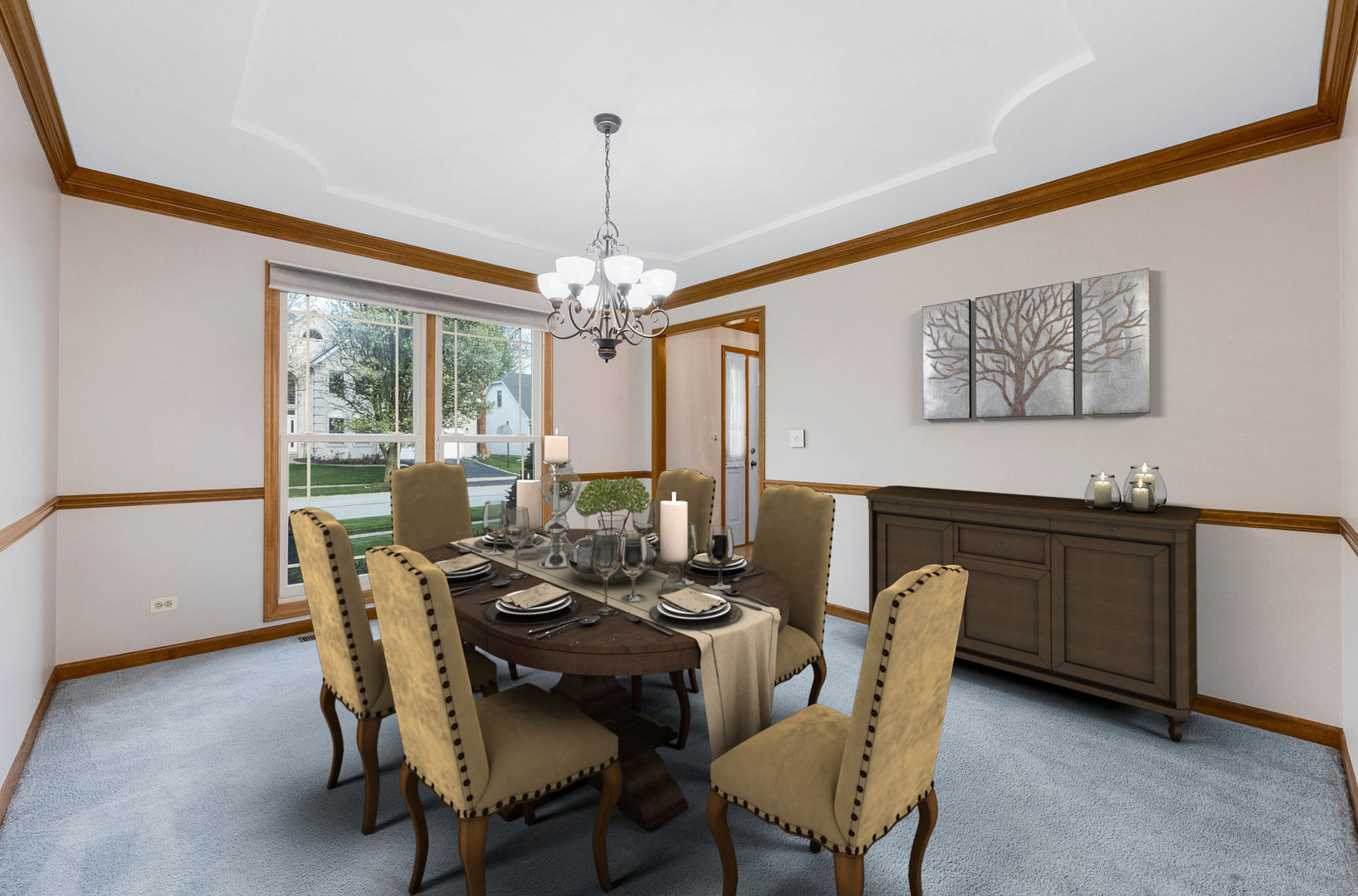 1751 Mundelein Road Naperville, IL 60565 - Photo 8 of 37 a view of a dining room with furniture window and outside view