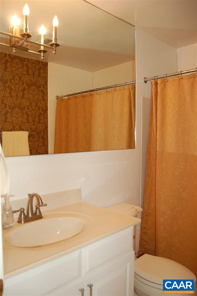 118 Hessian Hills Ridge, Unit 2 Charlottesville, VA 22901 - Photo 9 of 11 a bathroom with a sink a toilet and shower curtain