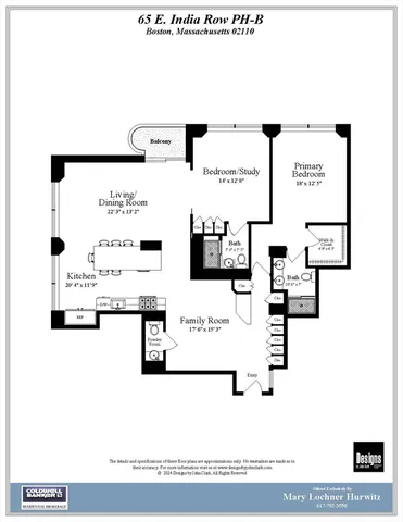 $1,998,000 | 65 East India Row, Unit PH B, Boston, MA 02110